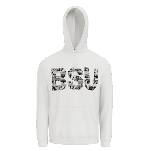 BSU White Gildan Heavy Blend Hooded Sweatshirt