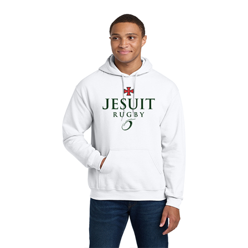 White Gildan Hoodie - Rugby