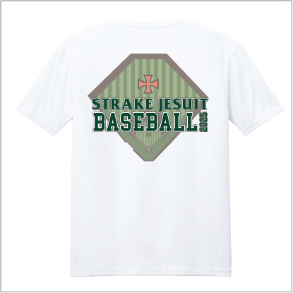 Jesuit Baseball White Ringspun Cotton Short Sleeve T-Shirt
