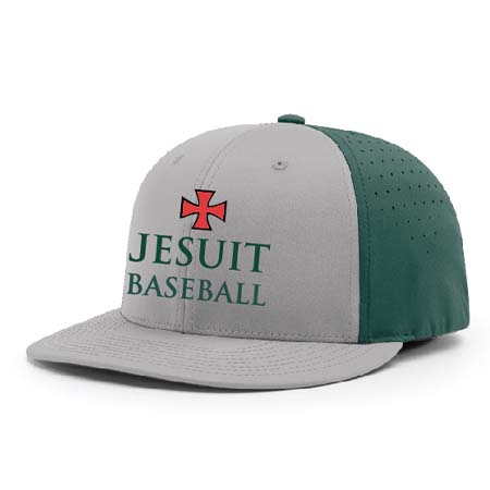 Jesuit Baseball Grey/Dk Green Cap