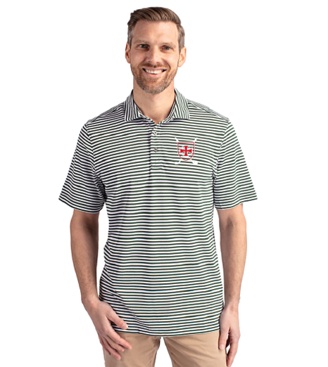 Cutter & Buck Virtue Eco Pique Stripe Golf Club Polo