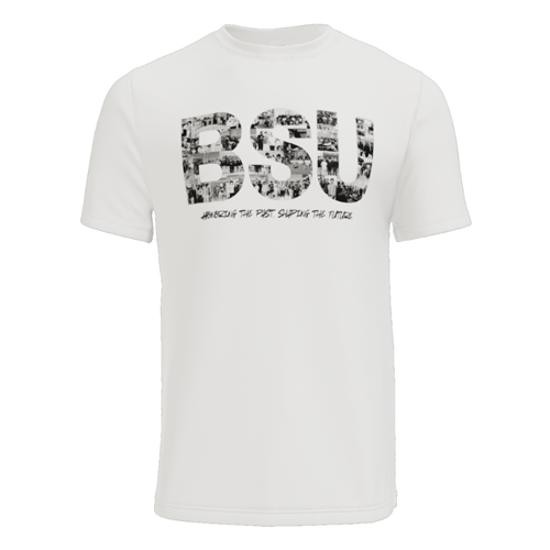 BSU White Sport-Tek Echo Graphic Tee