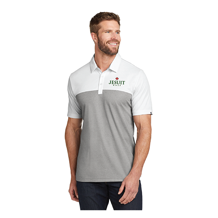 TravisMathew Oceanside Blocked Polo- White/Grey
