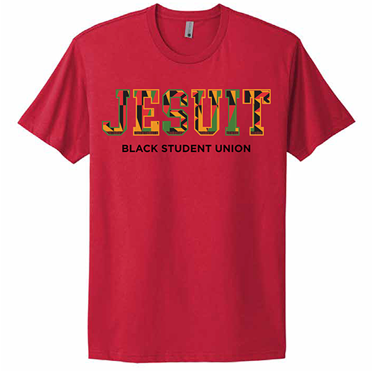 BSU Kente Print Red T-Shirt