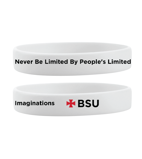 BSU White Silicone Bracelet